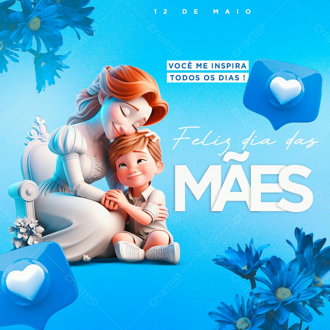 Postagem Dia das Mães PSD Editável