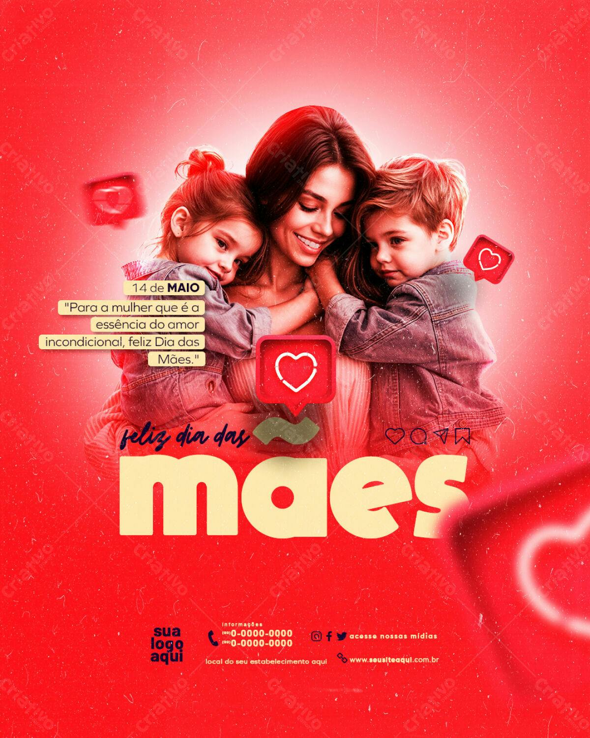Flyer Dia das Mães PSD Editável