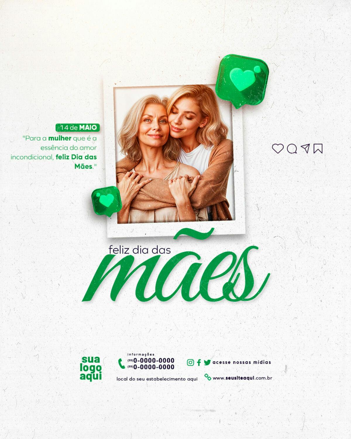 Postagem Dia das Mães PSD Editável