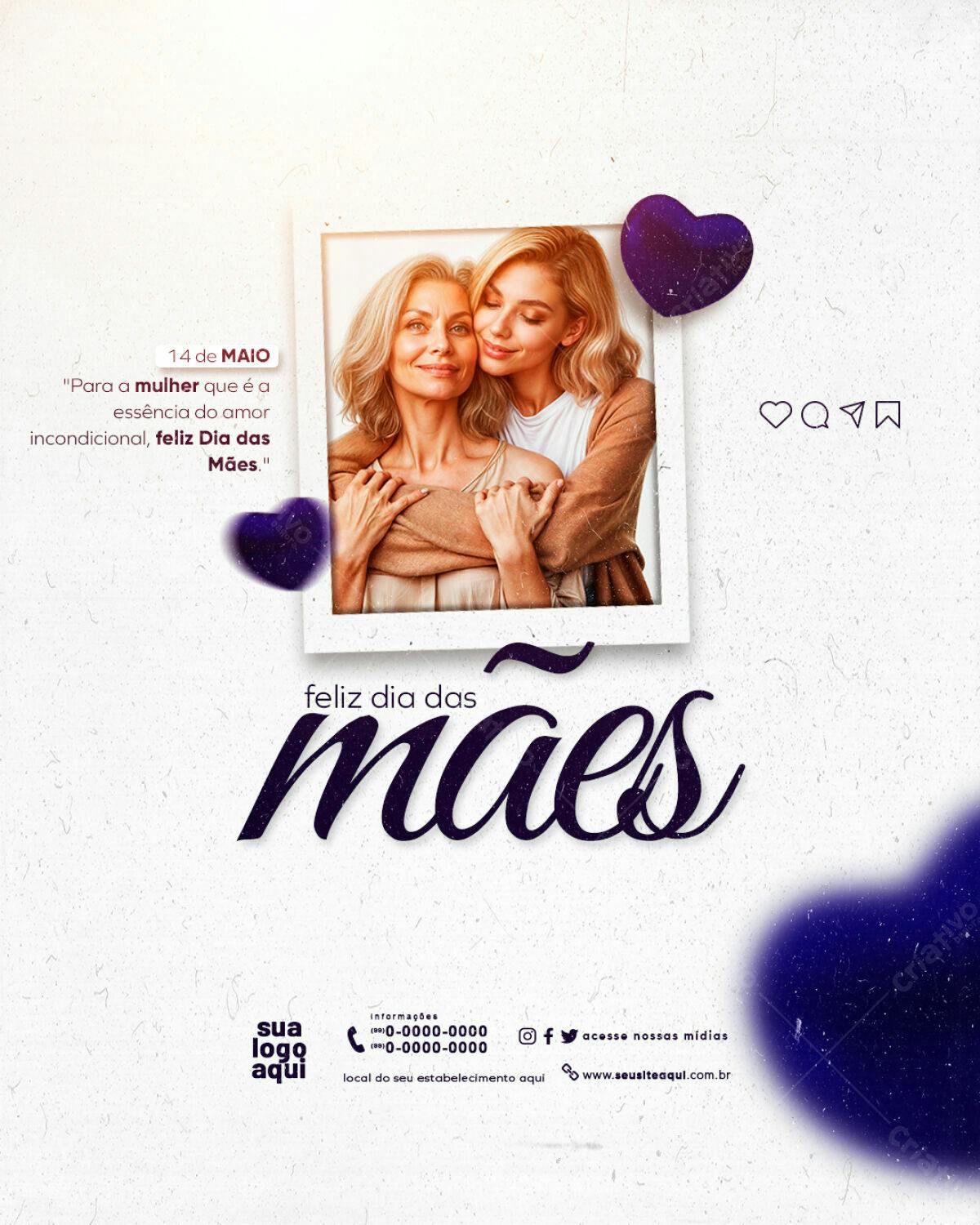 Flyer Dia das Mães PSD Editável