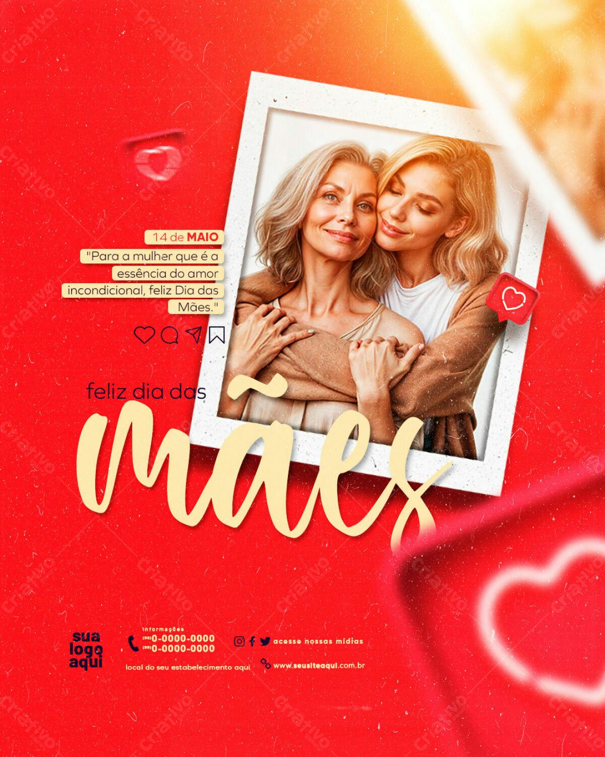 Flyer Dia das Mães PSD Editável