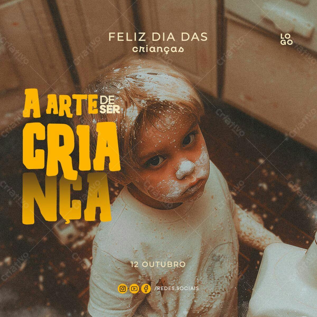 Post para Dia das Crianças PSD Editável