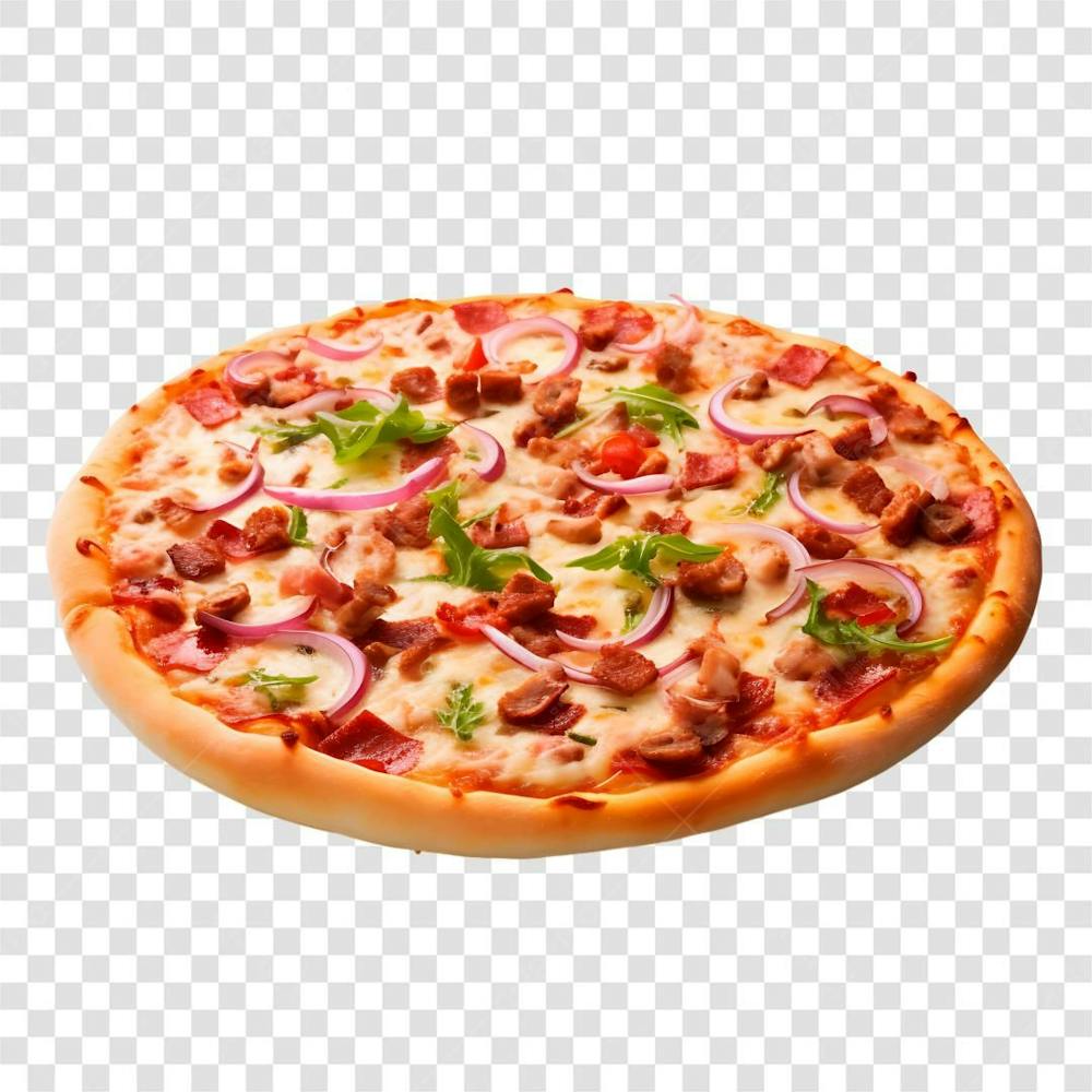 Pizza De Carne Com Queijo E Cebola Roxa, PNG