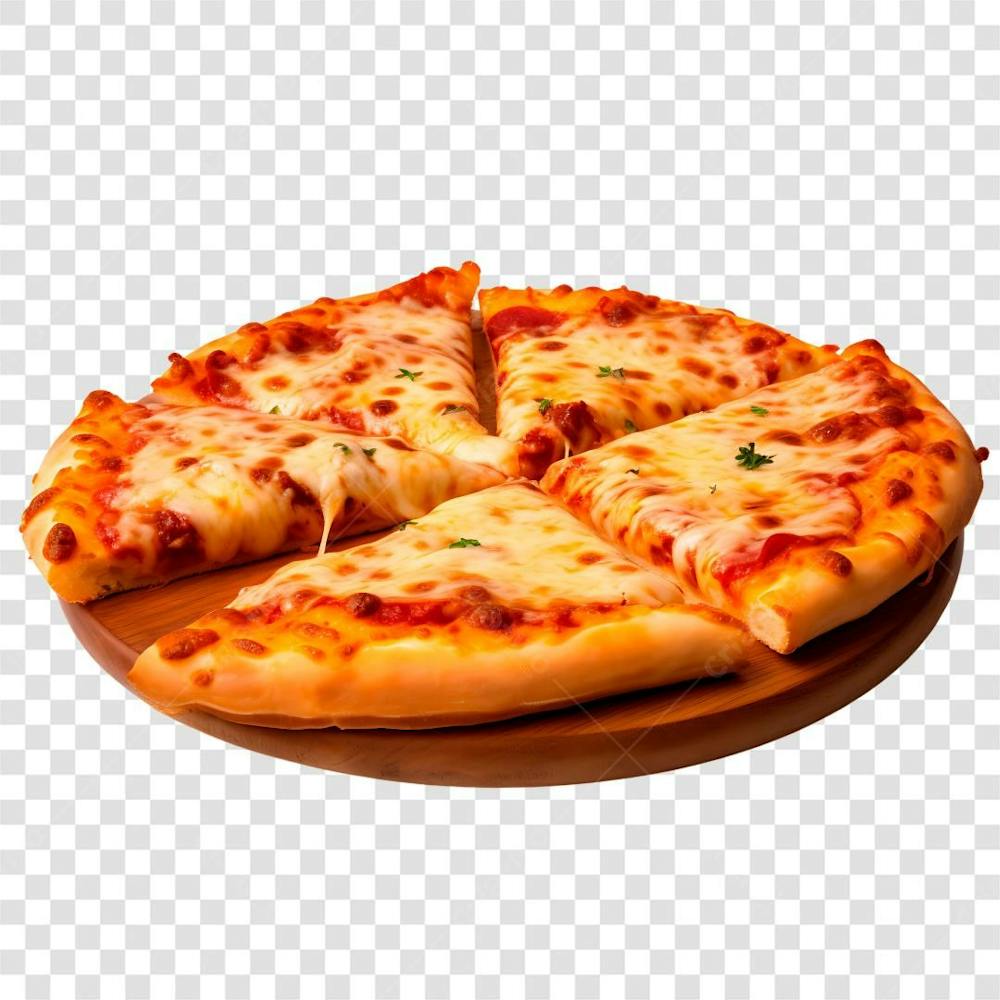 Fatias De Pizza De Muçarela Sobre Tábua De Madeira, png