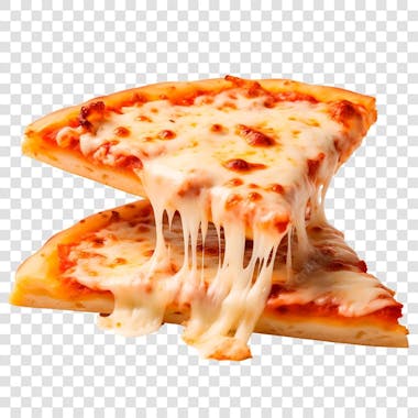 Fatias de pizza com queijo derretido, png