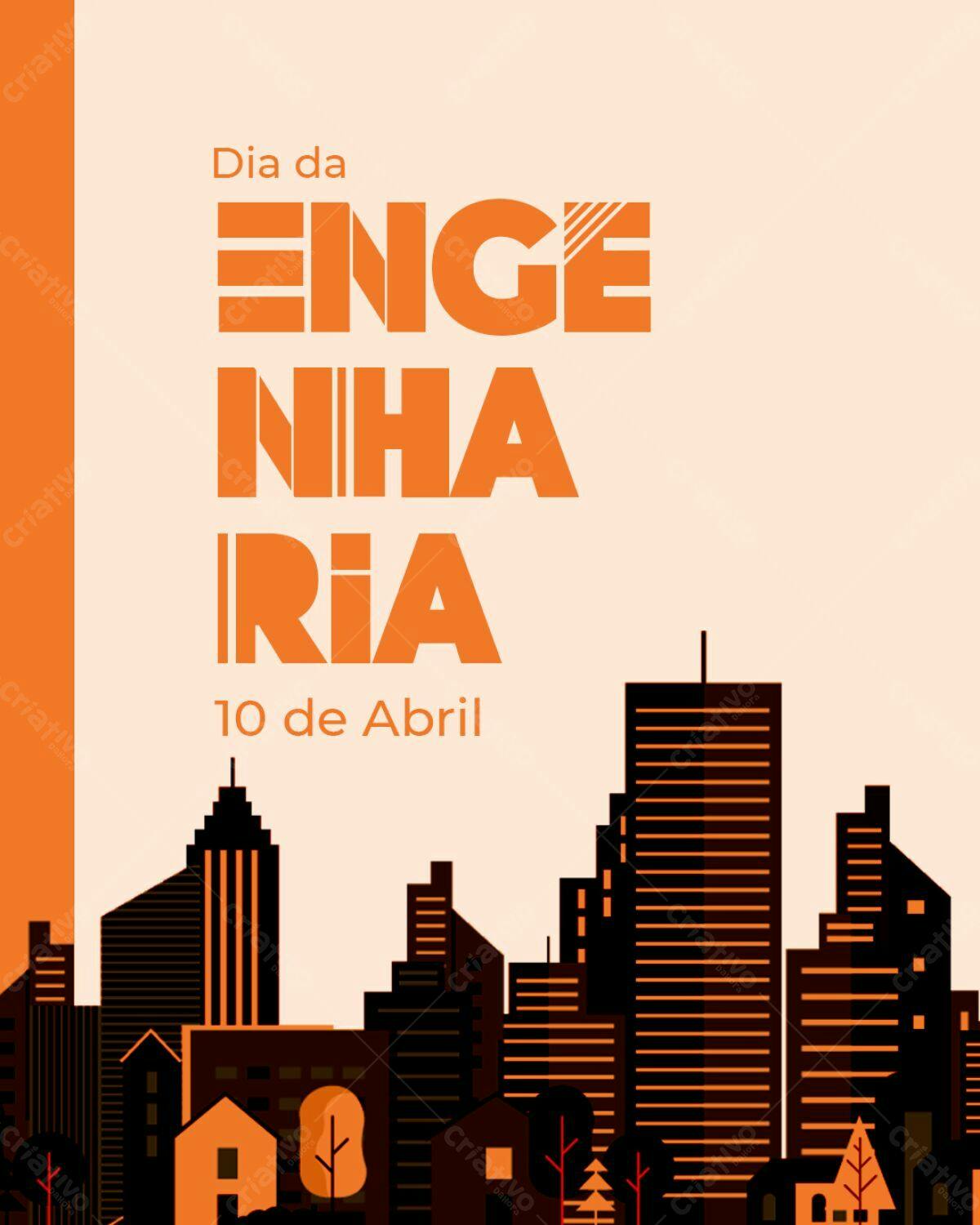 Flyer Dia da Engenharia PSD Editável