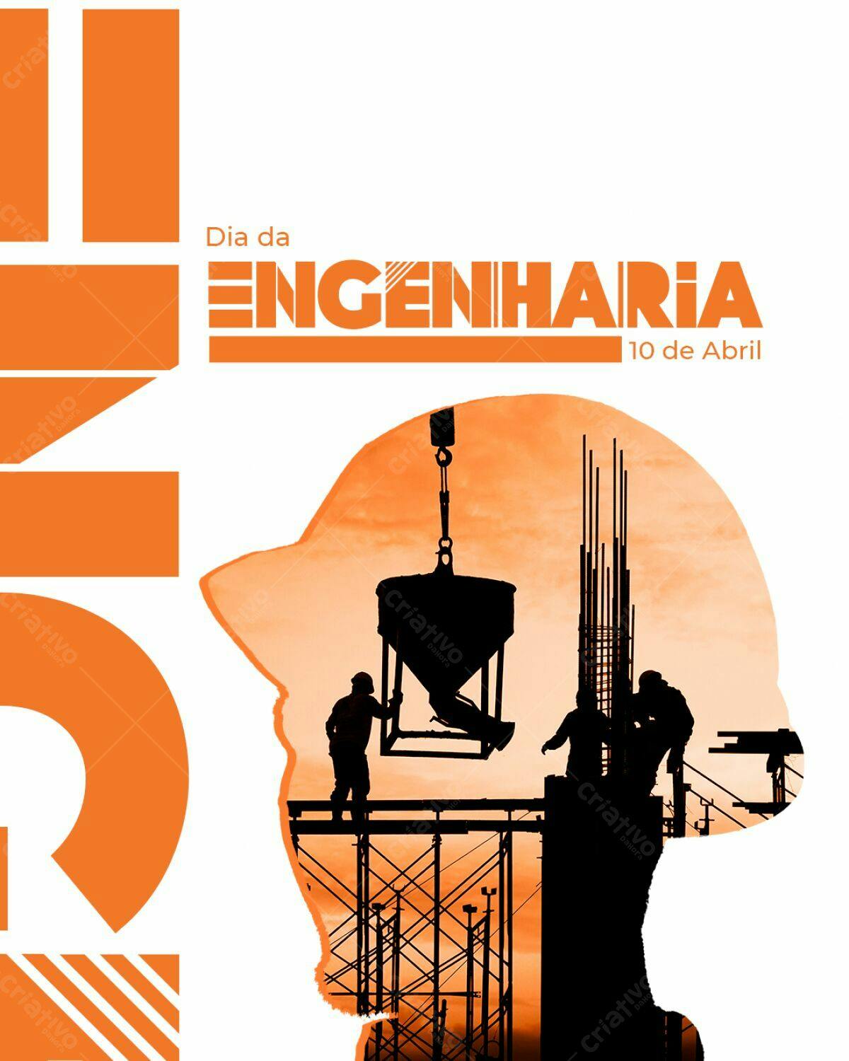 Flyer Dia da Engenharia PSD Editável