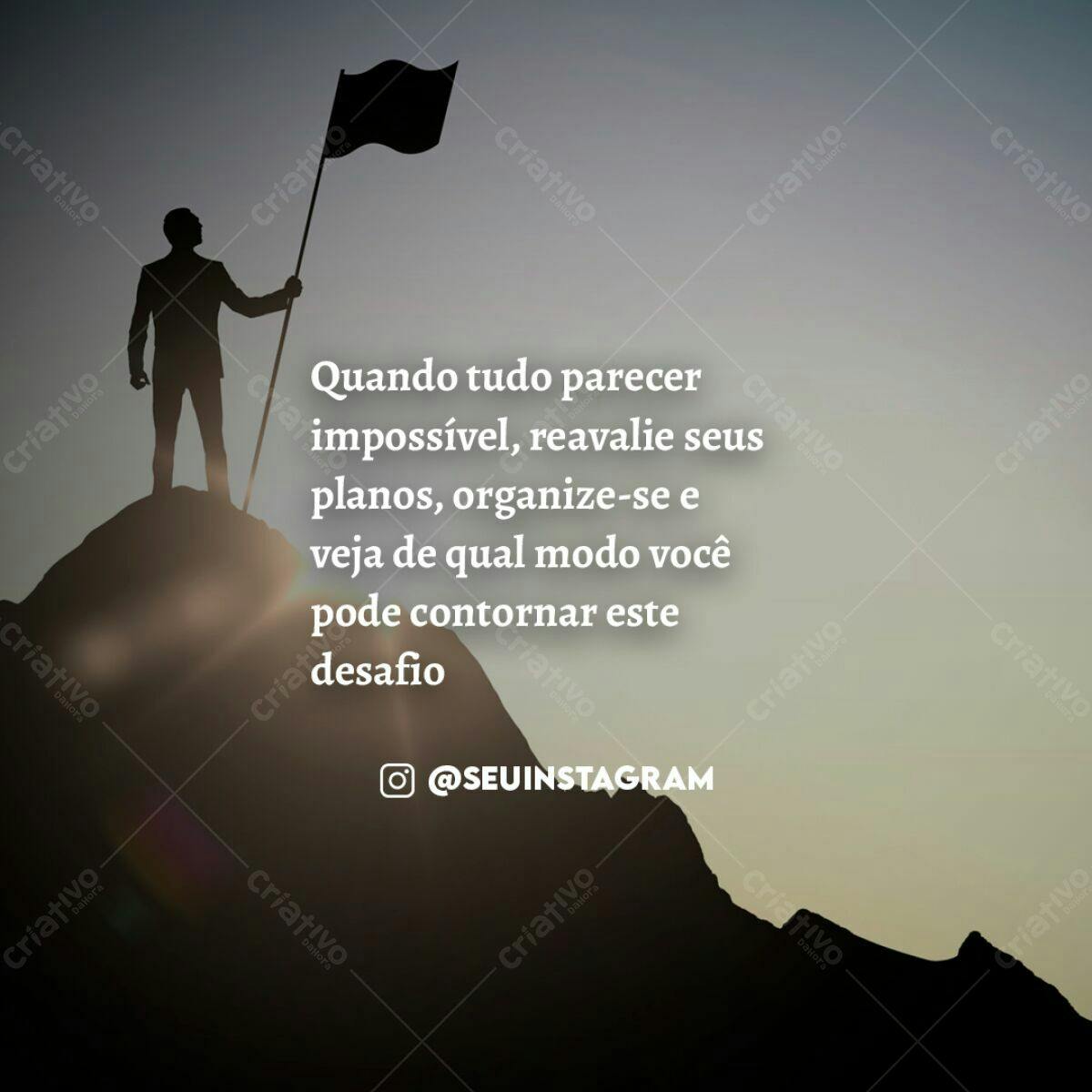 Post Motivacional Instagram PSD Editável