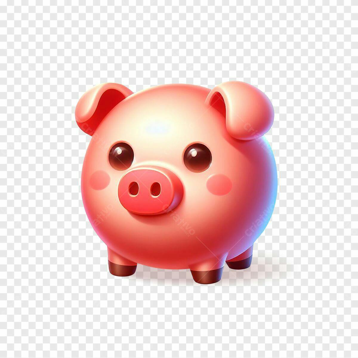Ilustração de Porquinho Rosa PSD Editável