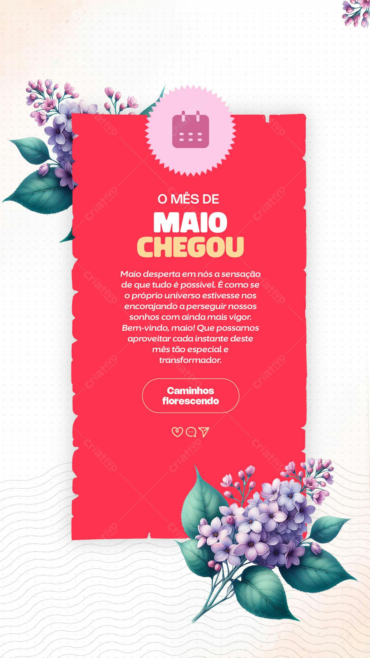 Postagem para o Mês de Maio PSD Editável