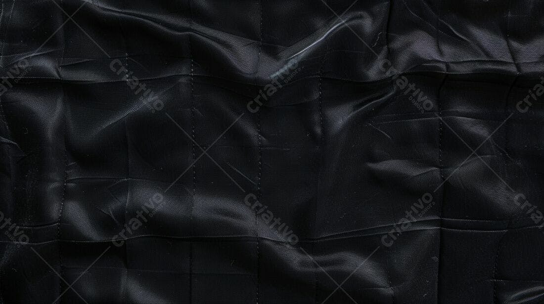 Tecido preto texturado detalhe costura
