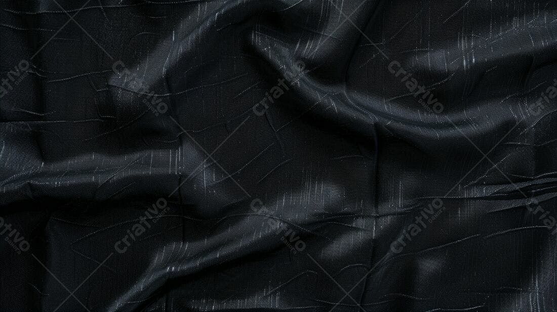 Tecido Preto Texturizado com Brilho Discreto