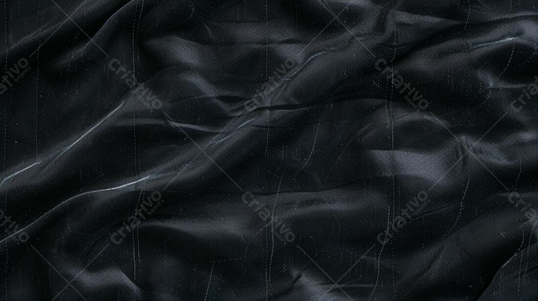 Tecido Preto Texturizado com Linhas Discretas