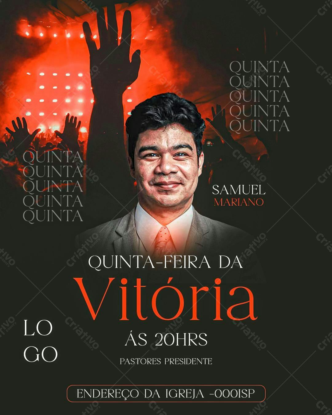 Flyer para Evento Igreja Quinta da Vitória PSD Editável