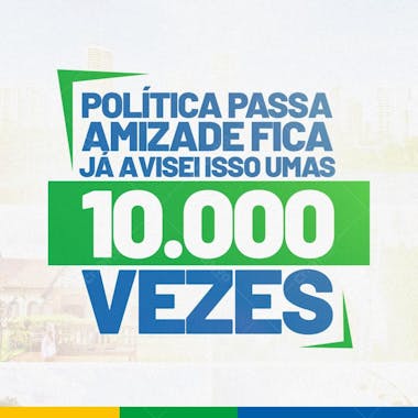 Post para campanha eleitoral, política, ano de eleição