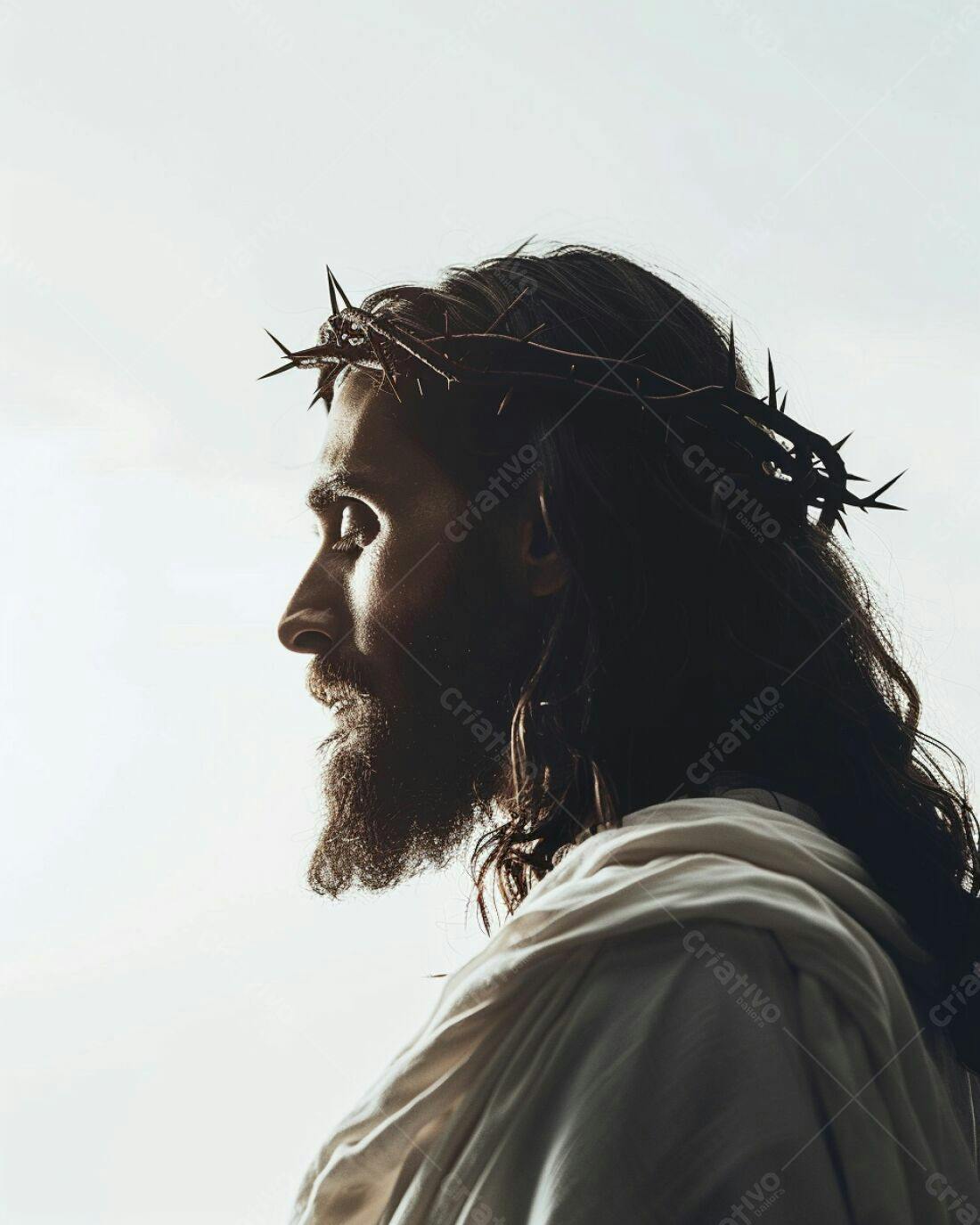Jesus Cristo com coroa de espinhos