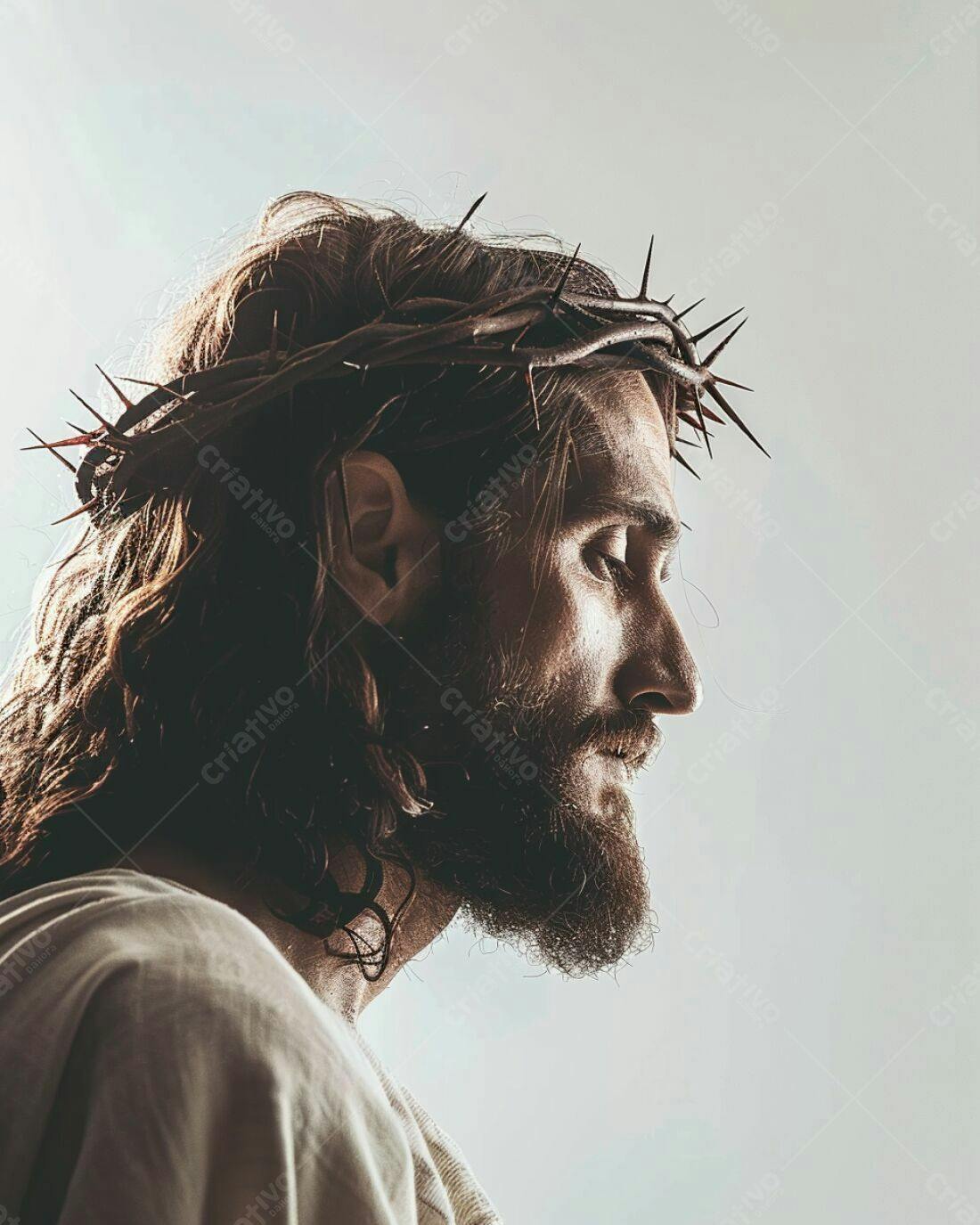 Jesus Cristo Coroa de Espinhos Perfil