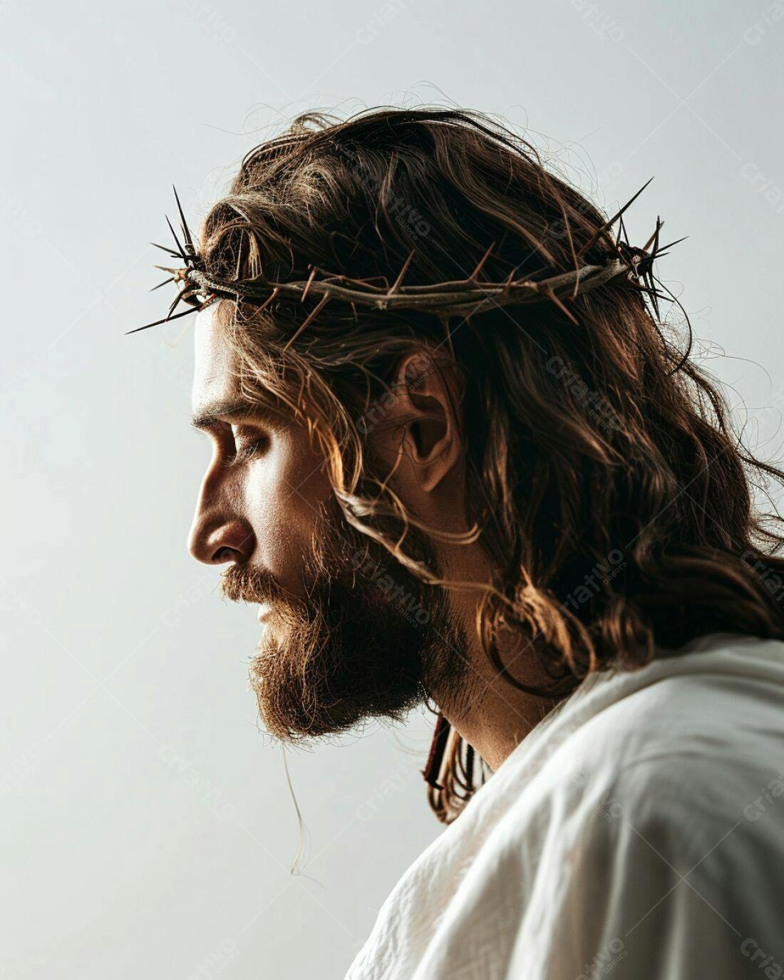 Jesus Cristo com coroa de espinhos