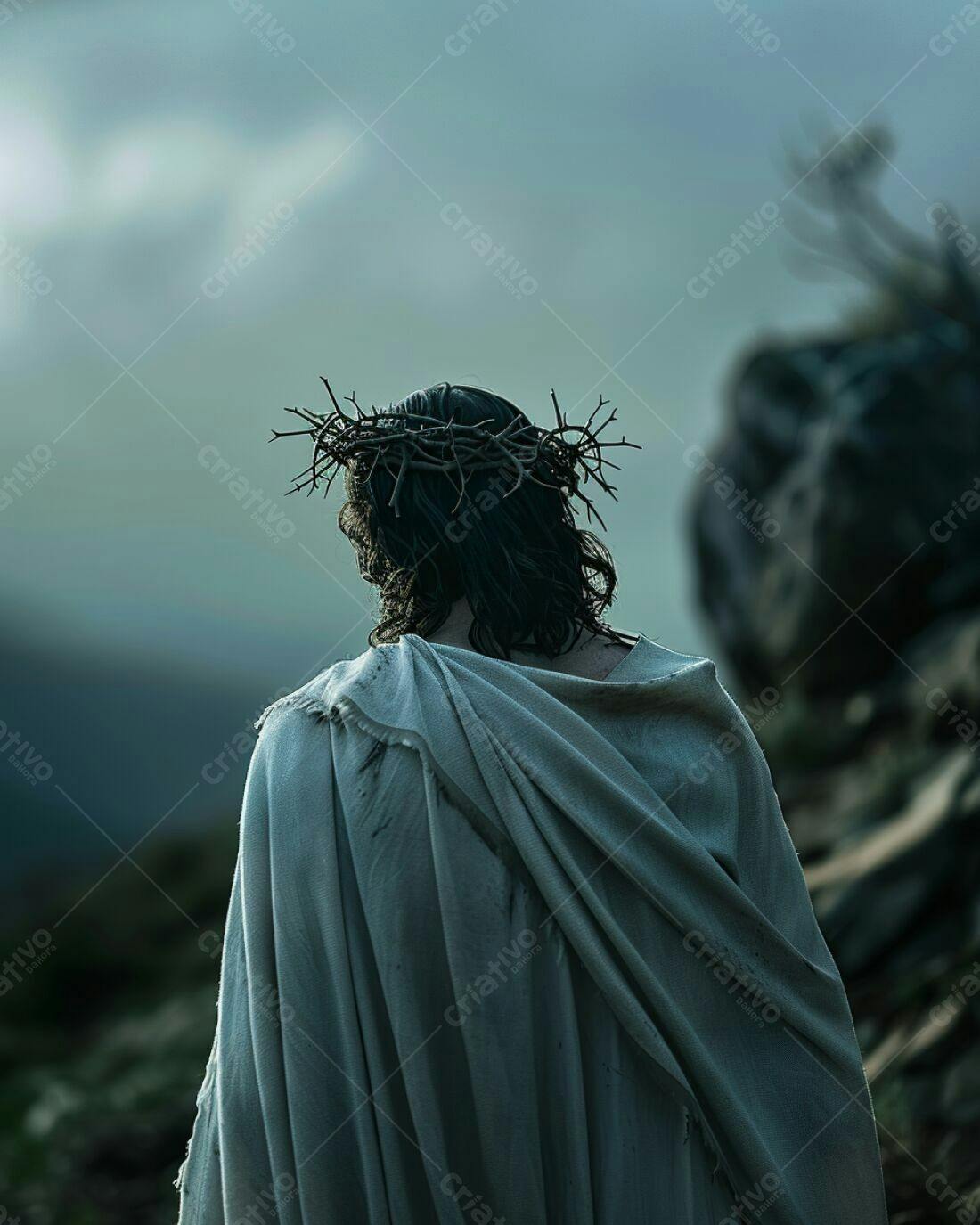 Jesus Cristo com coroa de espinhos