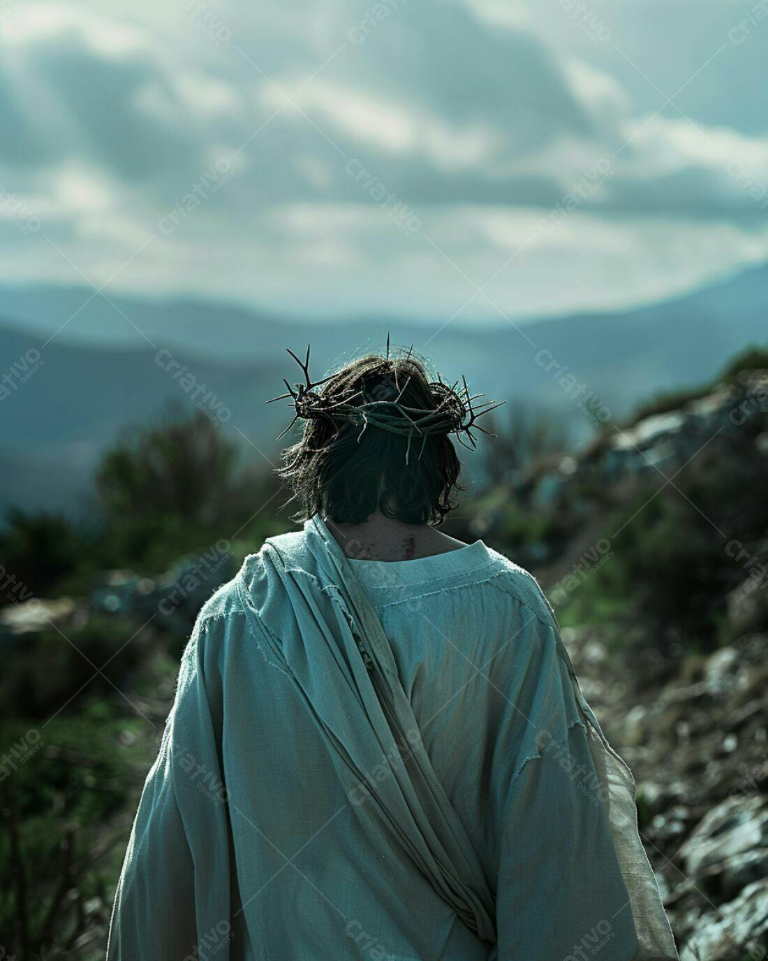 Jesus Cristo montanha coroa espinhos