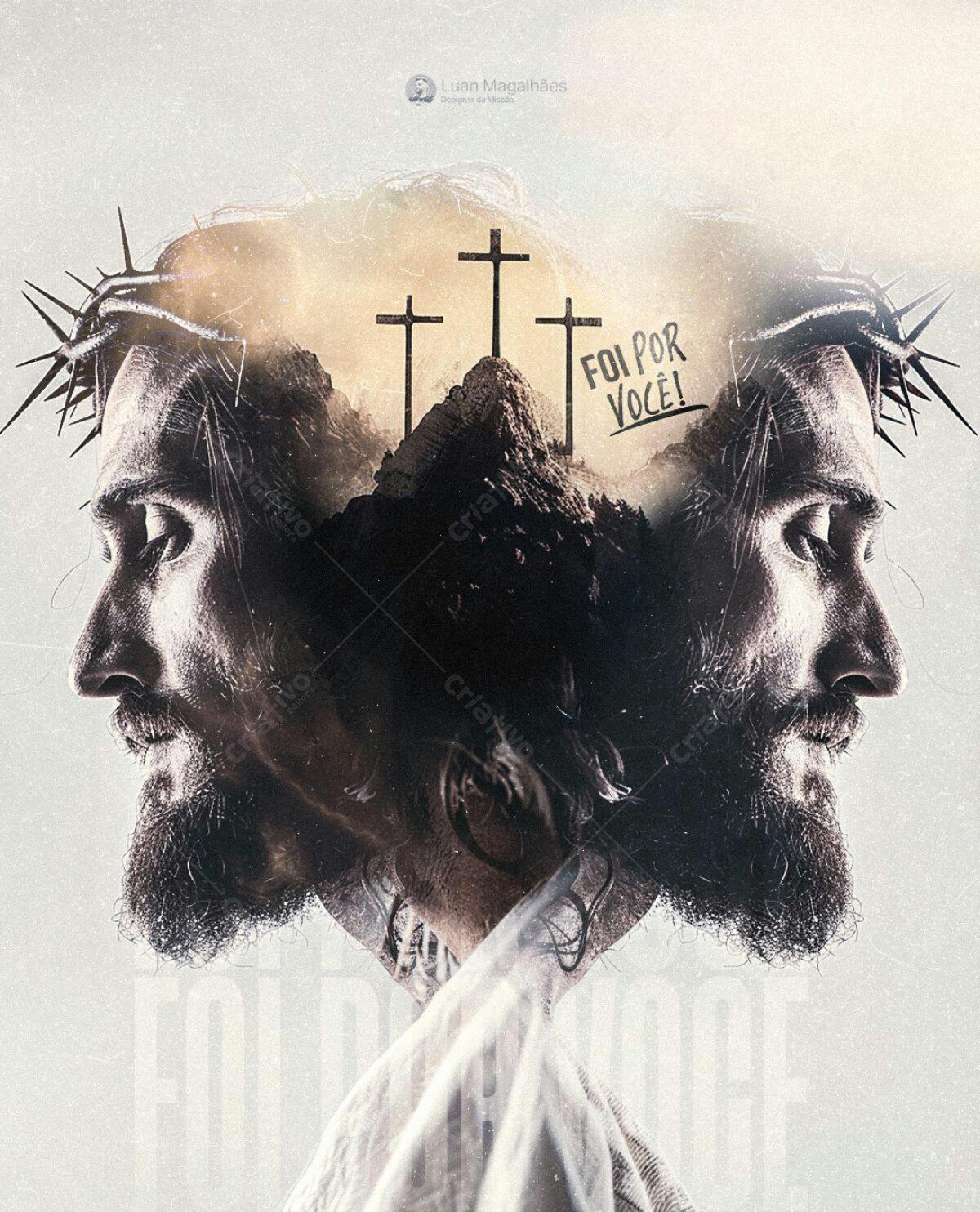 Imagem Religiosa Páscoa PSD Editável