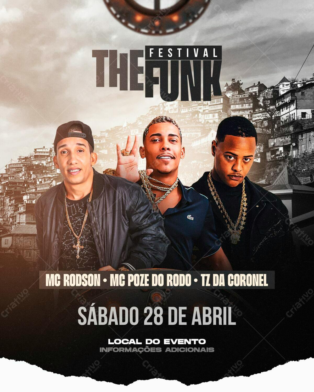 Flyer Festival The Funk PSD Editável