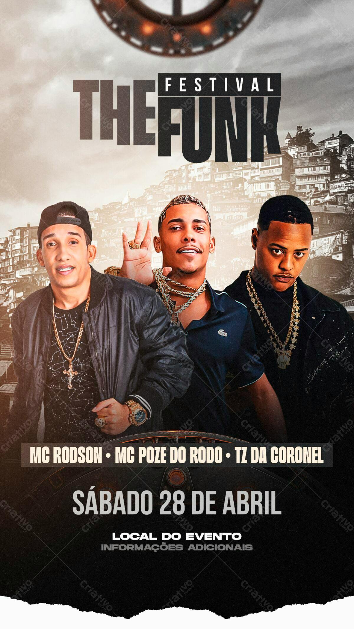 Flyer Festival The Funk PSD Editável