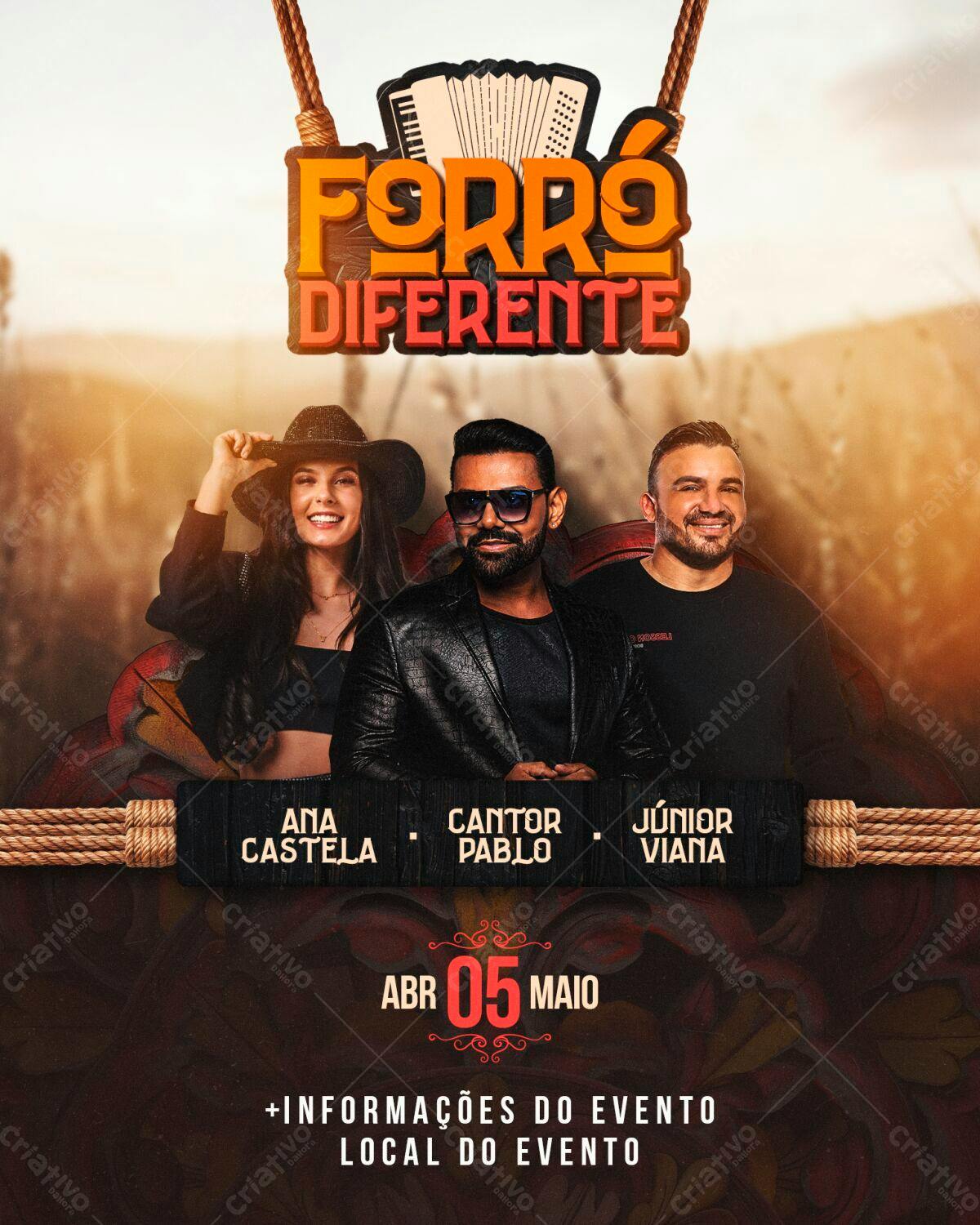 Flyer Forró Diferente PSD Editável