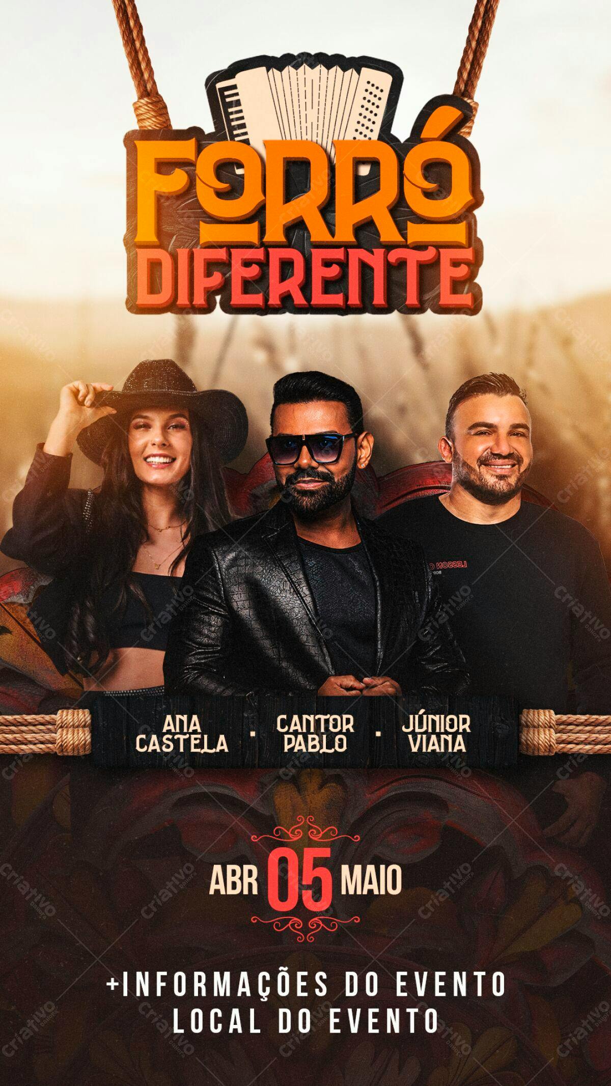 Flyer Forró Diferenciado PSD Editável