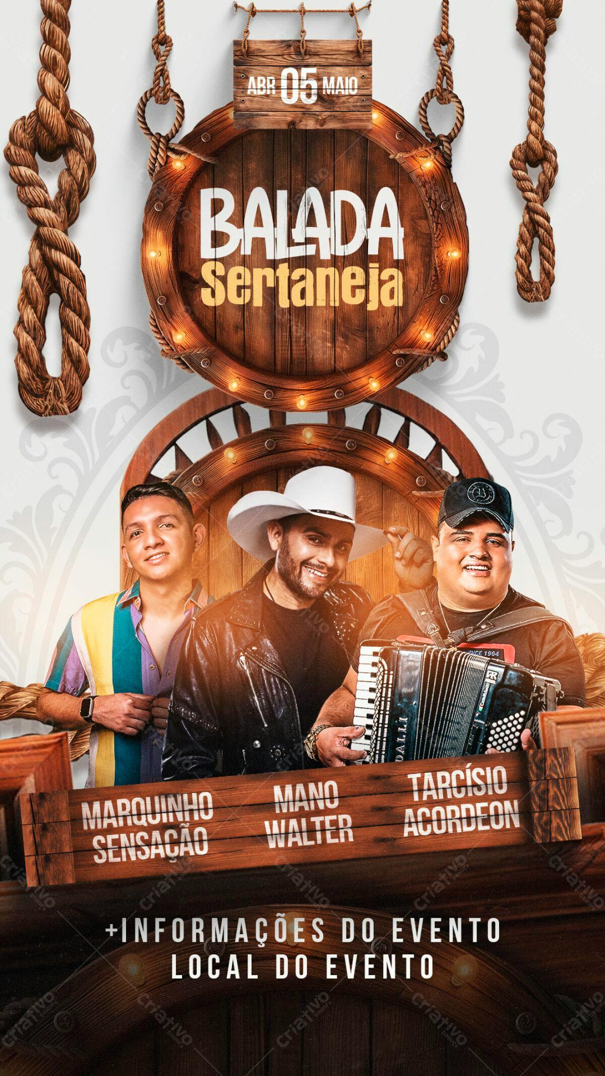 Flyer Balada Sertaneja PSD Editável