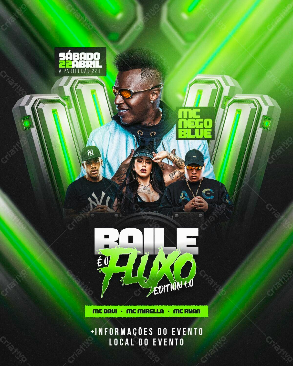 Flyer Baile e Fluxo Edition 1.0 PSD Editável