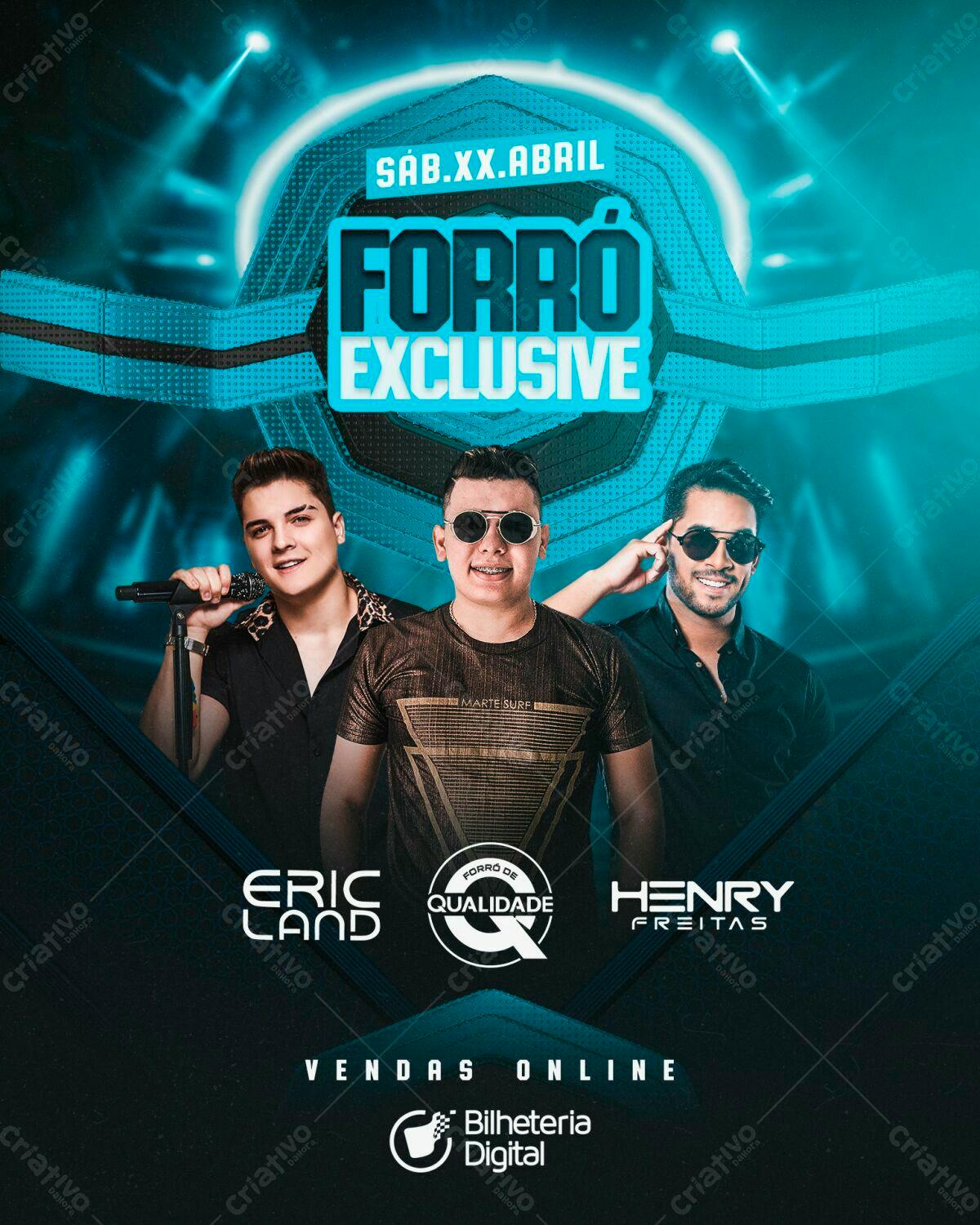 Flyer Forró Exclusivo PSD Editável