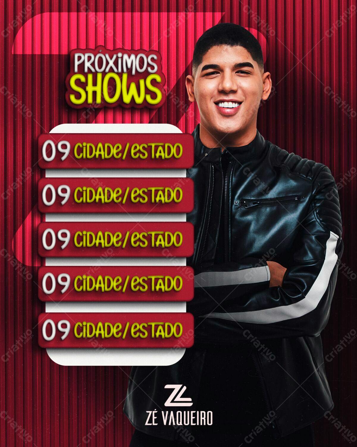 PSD para Shows Zé Vaqueiro PSD Editável