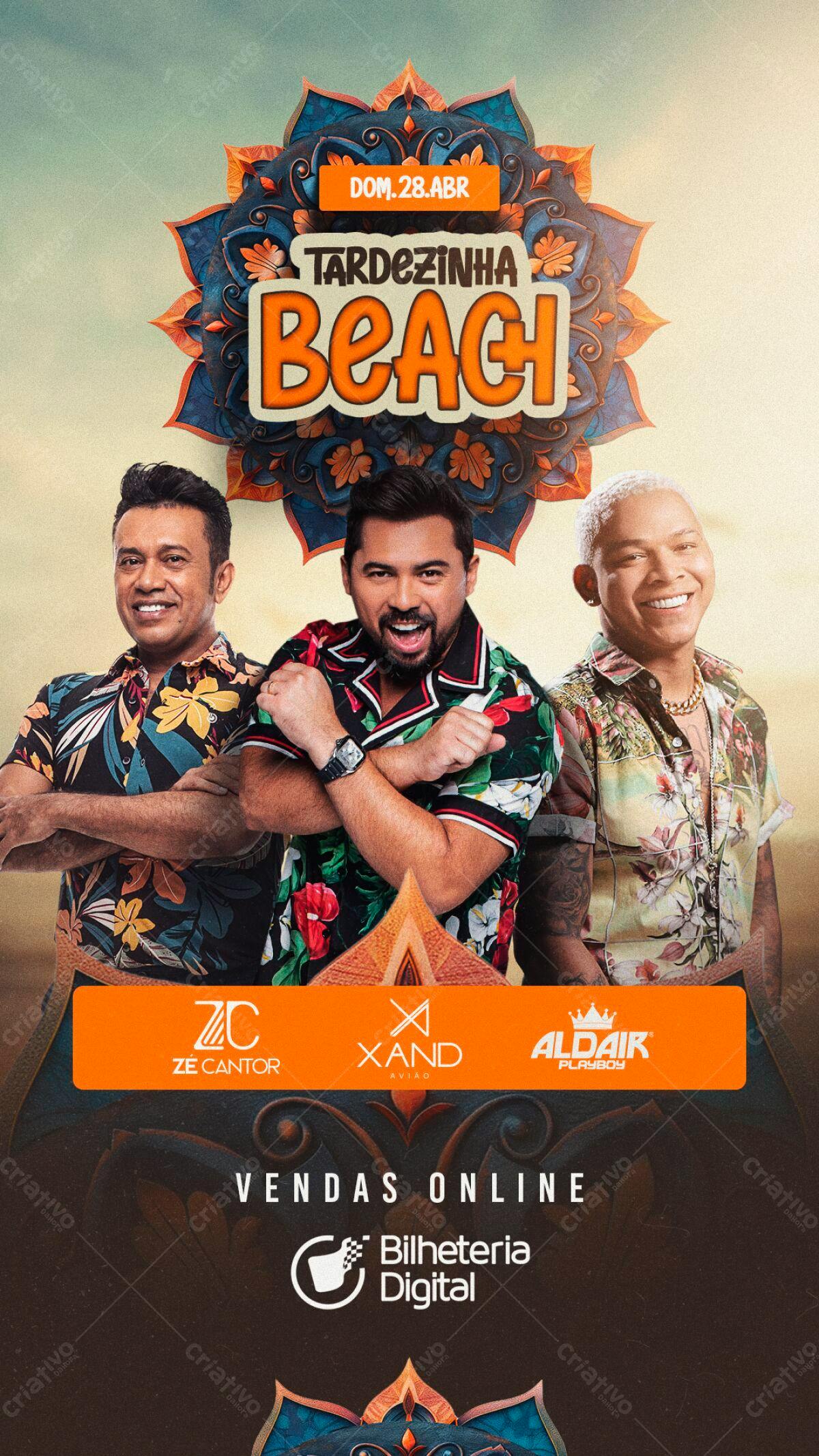 Flyer Tardezinha Beach PSD Editável