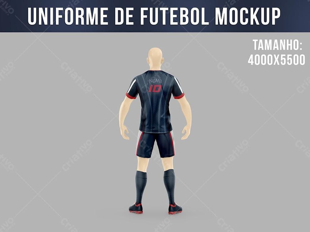 Uniforme De Futebol Visto De Costas Mockup