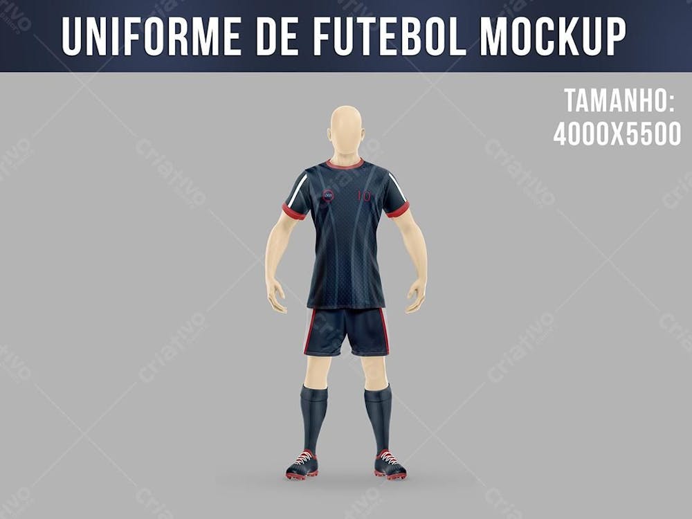 Uniforme De Futebol Mockup Visto De Frente