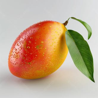 Manga fruta fundo branco realista