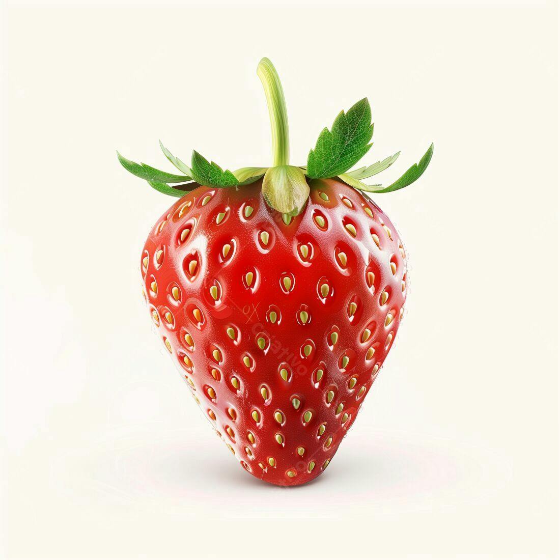 Morango vermelho suculento fundo branco