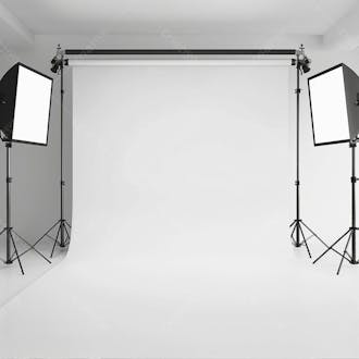 Estudio de fotografia pano branco gratuito free