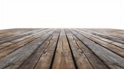 Plataforma De Madeira Rustica Fundo Branco Realista