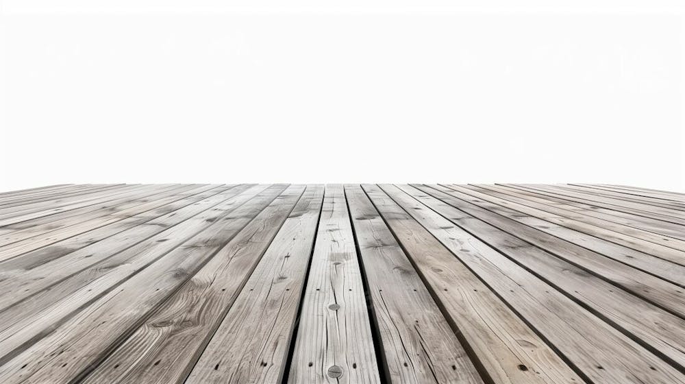 Plataforma De Madeira Rustica Fundo Branco Realista  