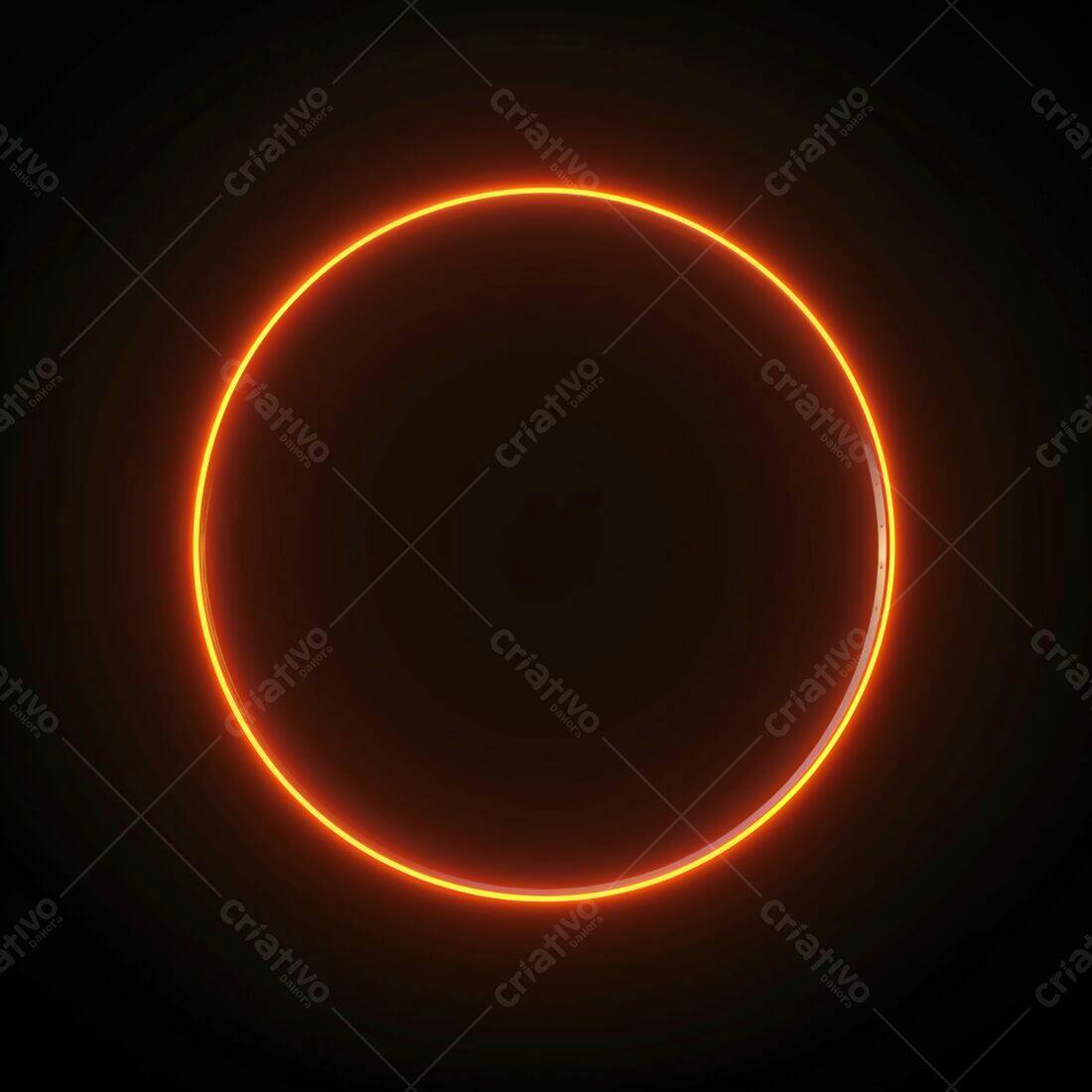 Aro de Luz Laranja Neon Escuro