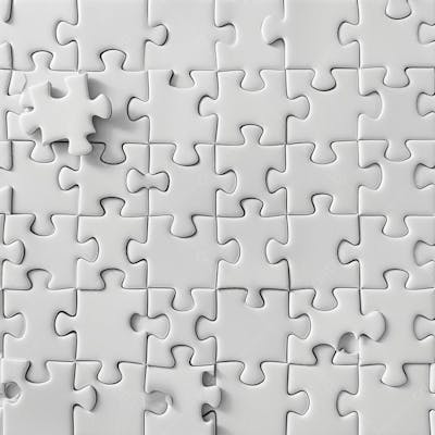 Quebra Cabeça Branco Mosaico Textura  