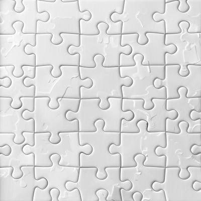 Quebra Cabeça Branco Mosaico Textura 