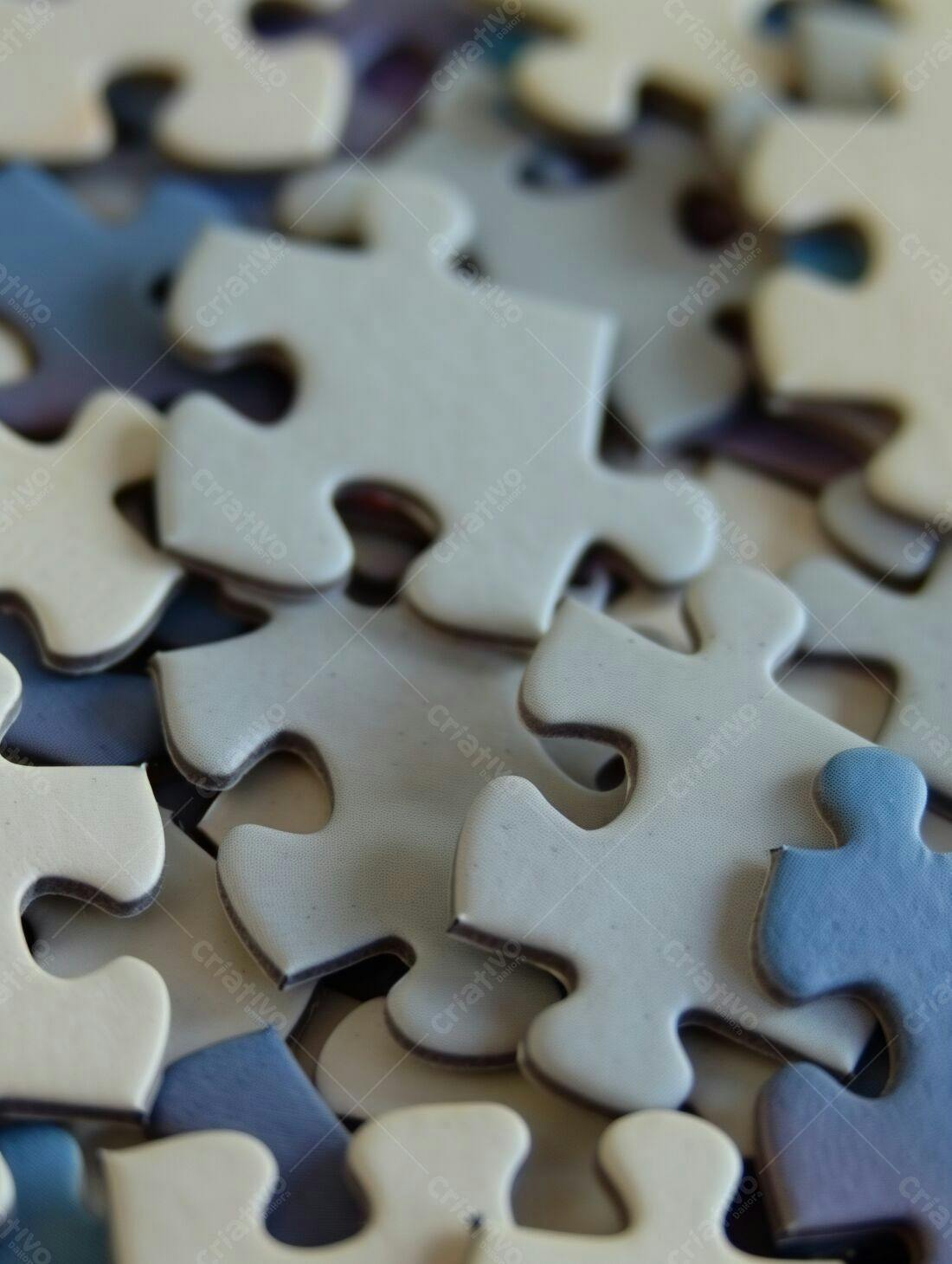 Textura Quebra-Cabeça Azul e Bege para Fundo