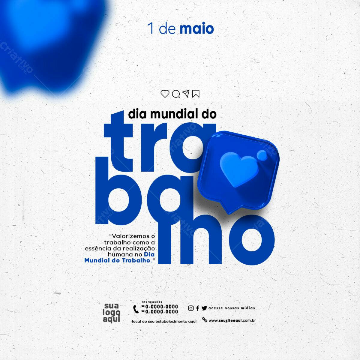Postagem Dia do Trabalho PSD Editável