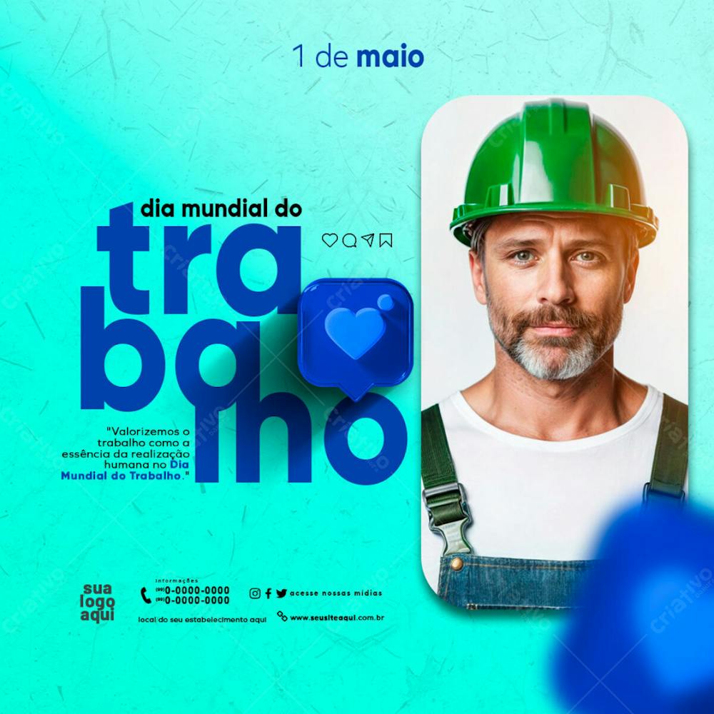 1 DE MAIO DIA MUNDIAL DO TRABALHO