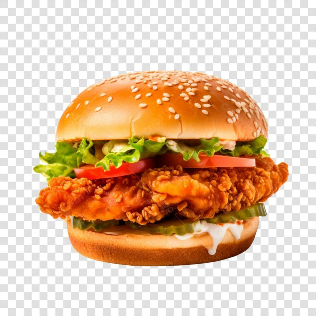 Icone de Hambúrguer de Frango PNG com fundo transparente