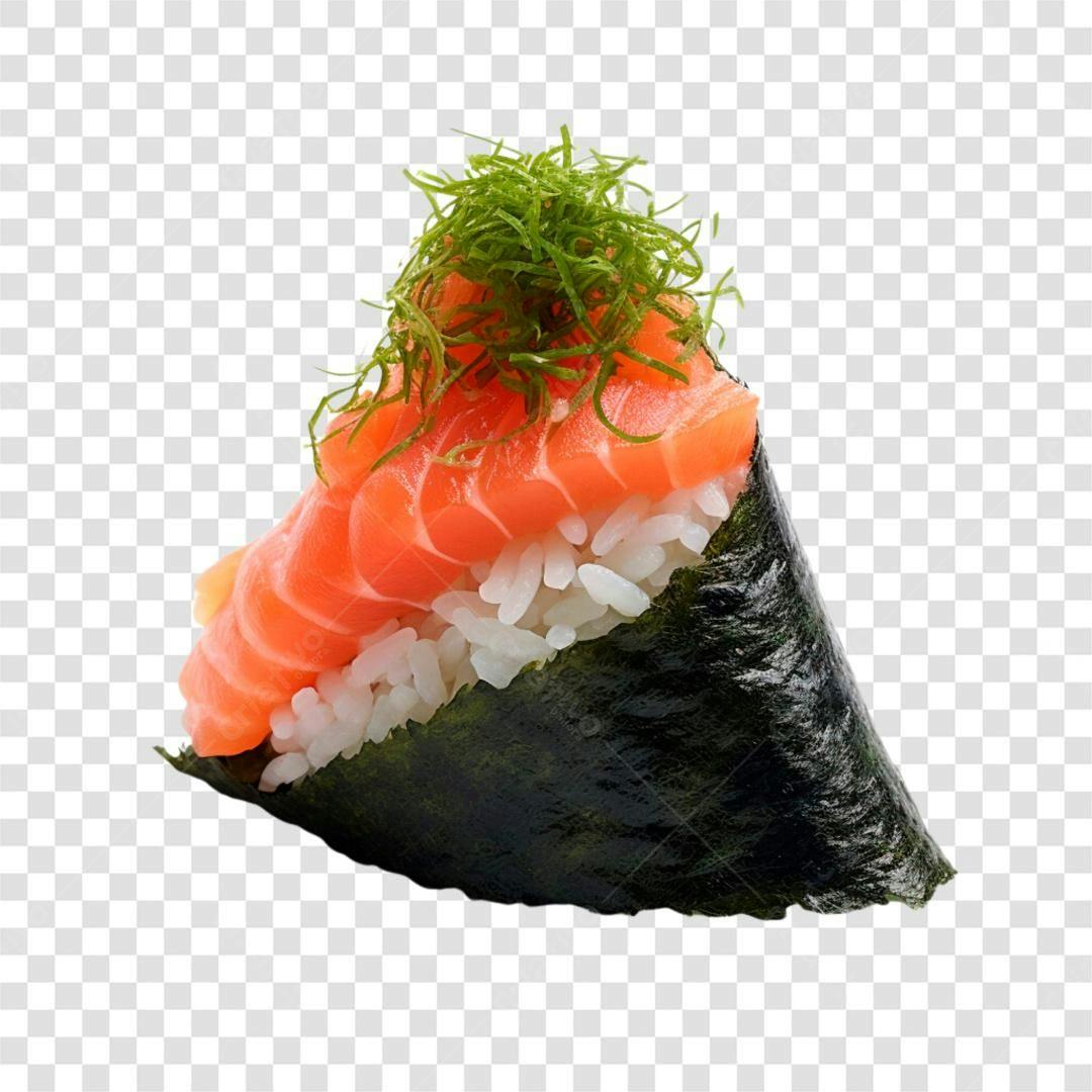 Icone Sushi Salmão PNG com fundo transparente