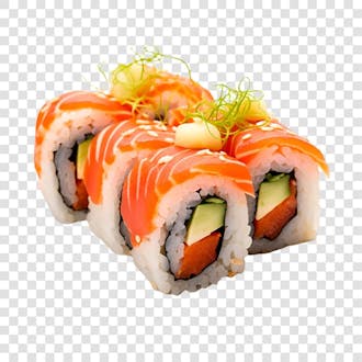 Comida japonesa e sushi fundo transparente png